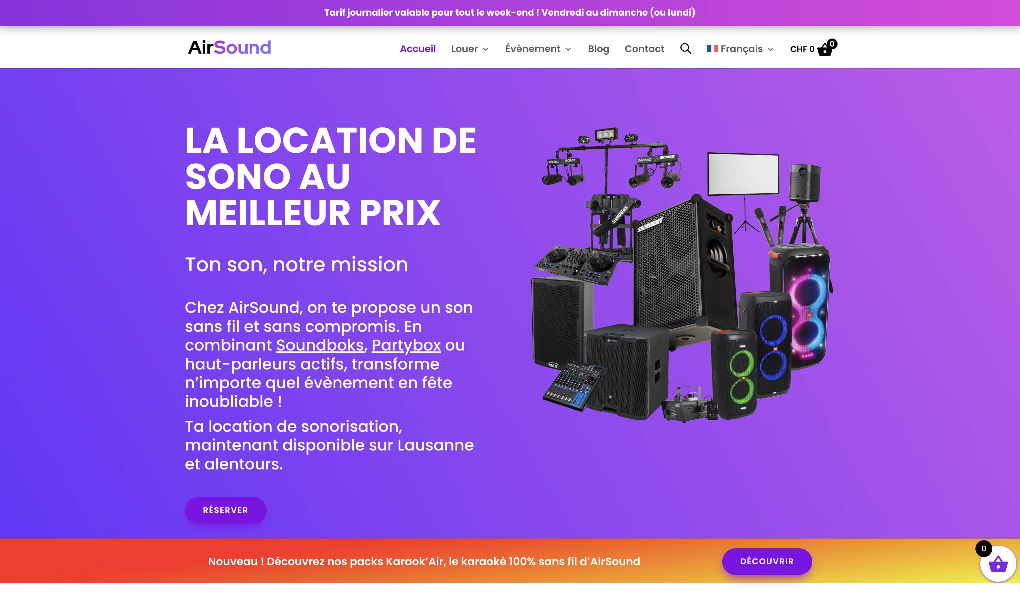 AirSound website preview